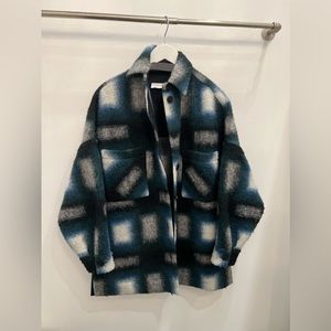 Iro plaid jacket. Size 34.